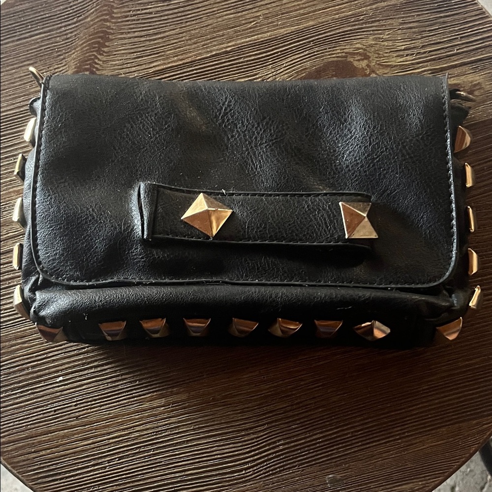 Black Studded Clutch